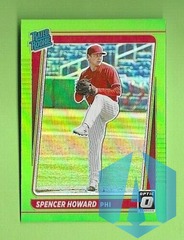 2021 Donruss Optic LIME GREEN #67 SPENCER HOWARD RC Philadelphia Phillies